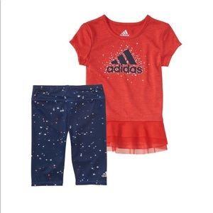 ♦️NWT Adidas 2 Pc legging set ,patriotic  , Infant 12m